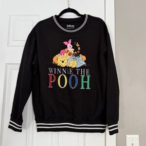 Disney Winnie The Pooh Black Graphic Sweatshirt
